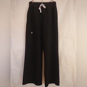 Figs Black High Waisted Isabel Wide Leg